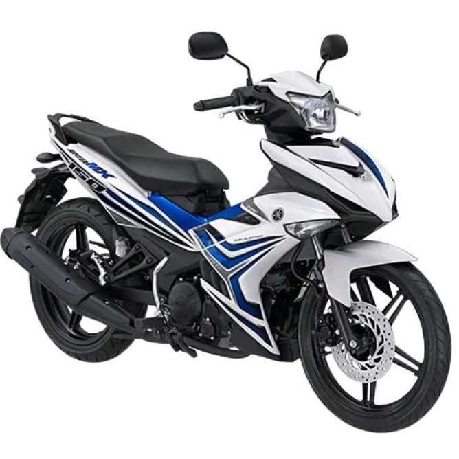 stripping sticker lis standar ori jupiter mx king 2015 warna putih biru