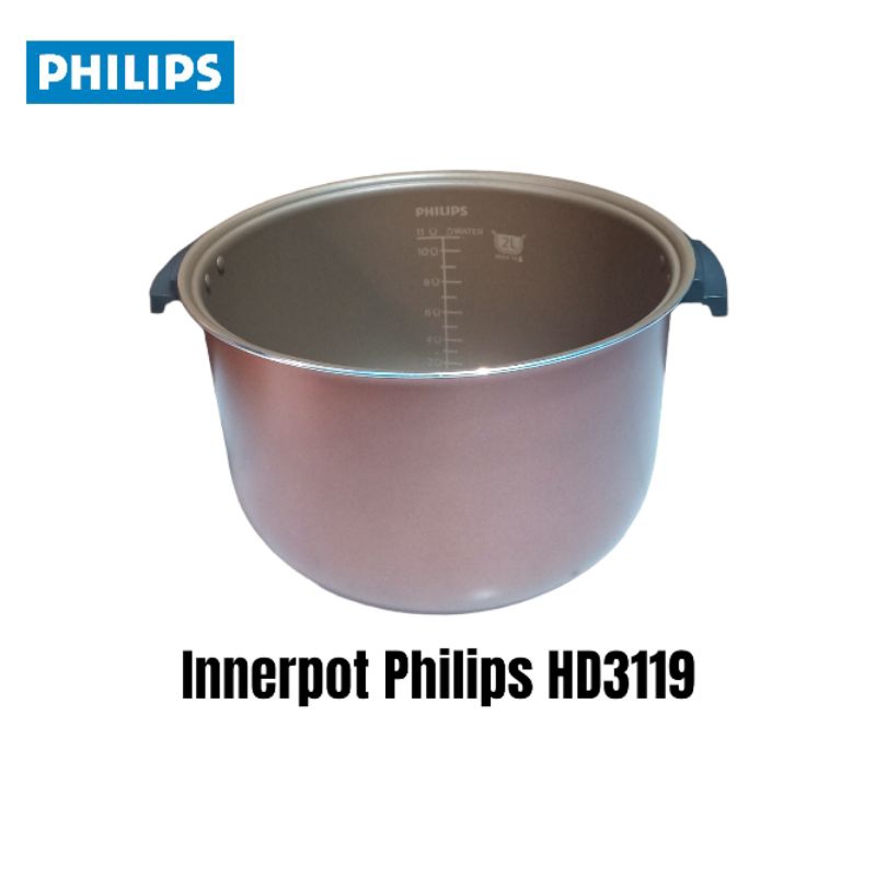 Panci Inner Pot Rice Cooker Philips HD3119 Ceramic bisa untuk Type HD3119/3118/3131/3132/3128/3129/3053 - Original