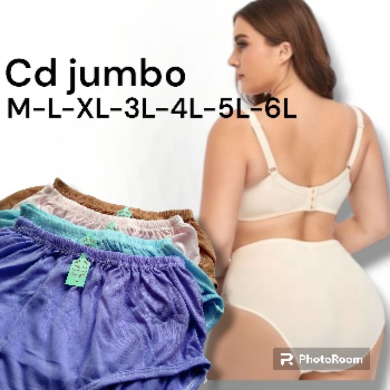 Terlaris  celana dalam wanita CD Wanita gemuk bahan halus lembut dingin adem bahan katun PE ukuran s