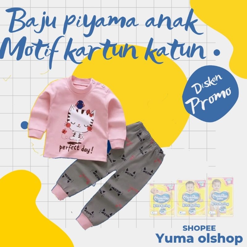BAJU PIYAMA SET BAYI BY YUSA MPPO S M L