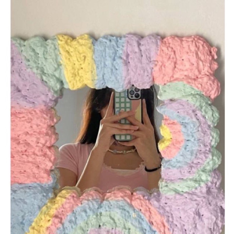 cermin Rainbow cermin kaca foam mirror foam kaca aesthetic mirror selfie cermin hias