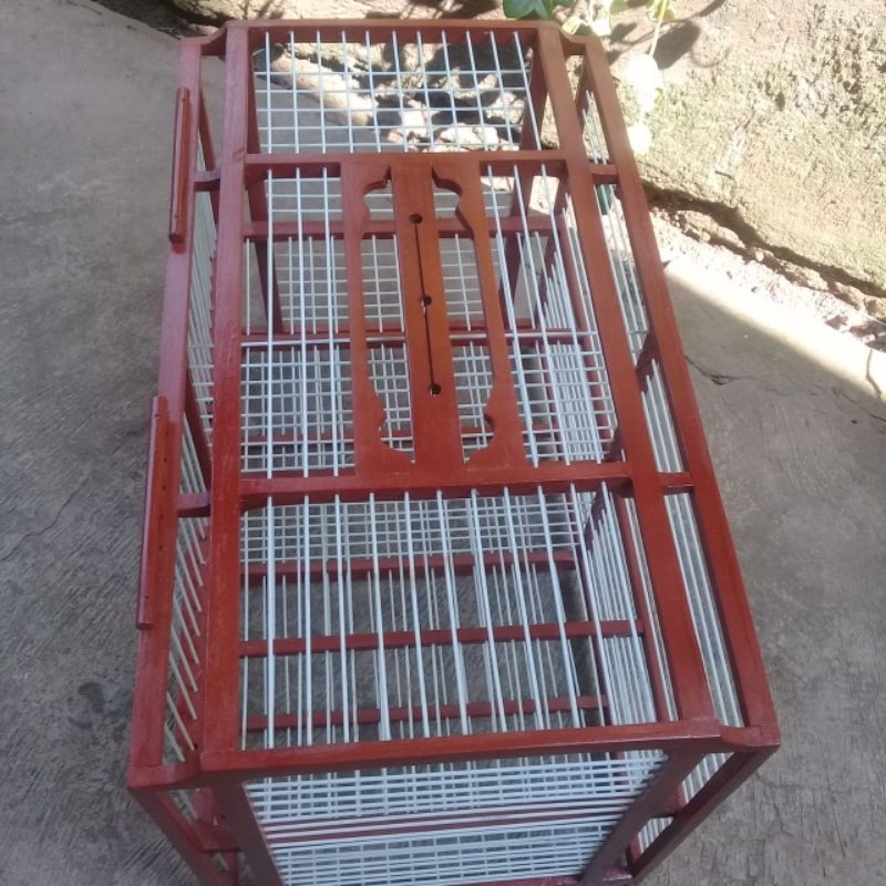 DONGDANG MERPATI SANGKAR JEMUR 4 PINTU, BAHAN JATI RUJI FIBER