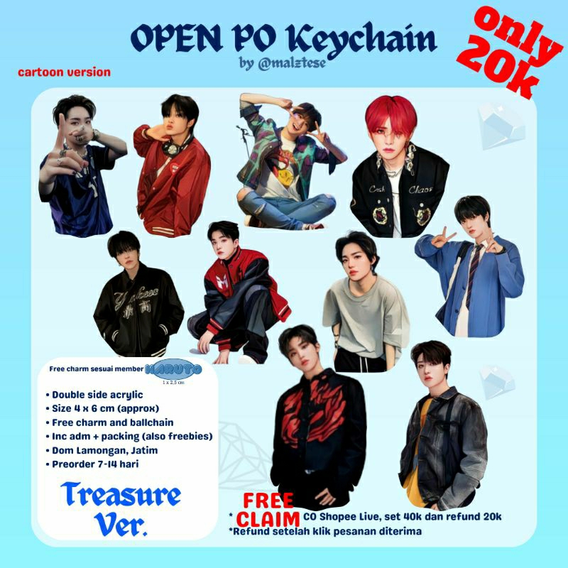 [free claim] Keychain Treasure | Keychain KPOP | Gantungan Kunci
