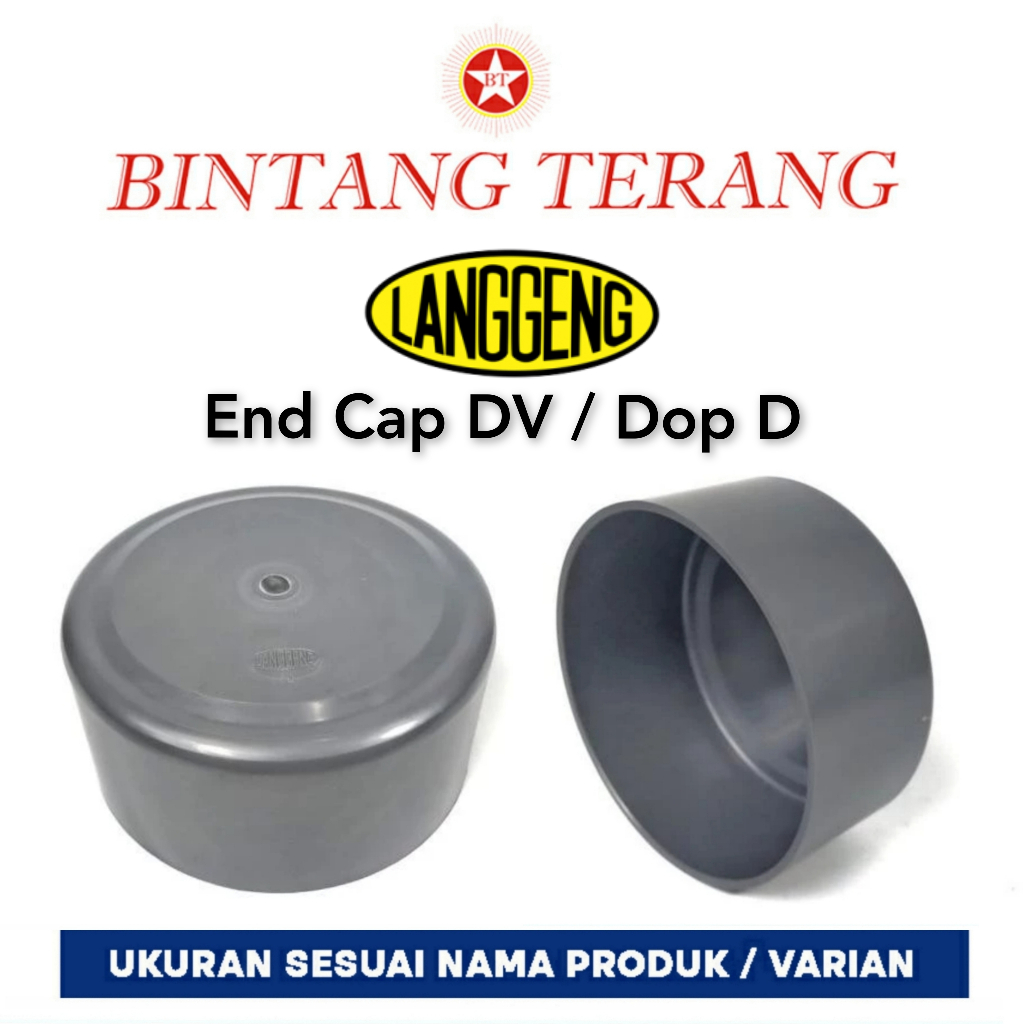 Dop 8" D Langgeng / Tutup pipa polos 8" DV / End Cap PVC 8"