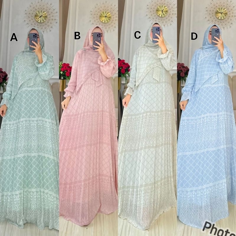 Aurel 2 Set Dress by Poppy Syari || Dress Original Premium