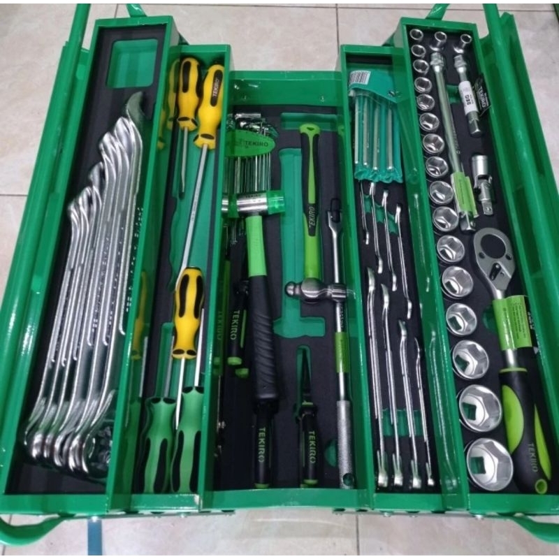 TEKIRO TOOL BOX SET 66 PCS / TOOL KIT SET TEKIRO / KOTAK PERKAKAS MEKANIK TOOL BOX TEKIRO
