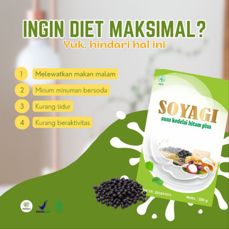 

SOYAGI Susu Kedelai Plus Herbal Rendah Kalori Lemak Diet Efektif Seimbang