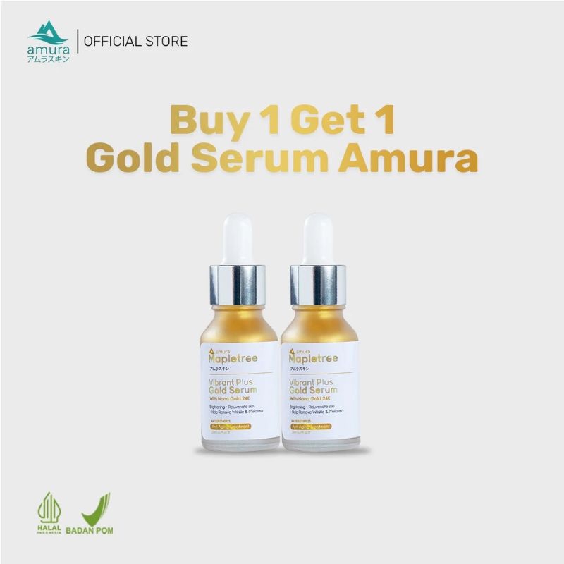 2.PCS.AMURA MAPLETREE.VIBRANT.PLUS.GOLD.SERUM.ORIGINAL100%BPOM.CODA