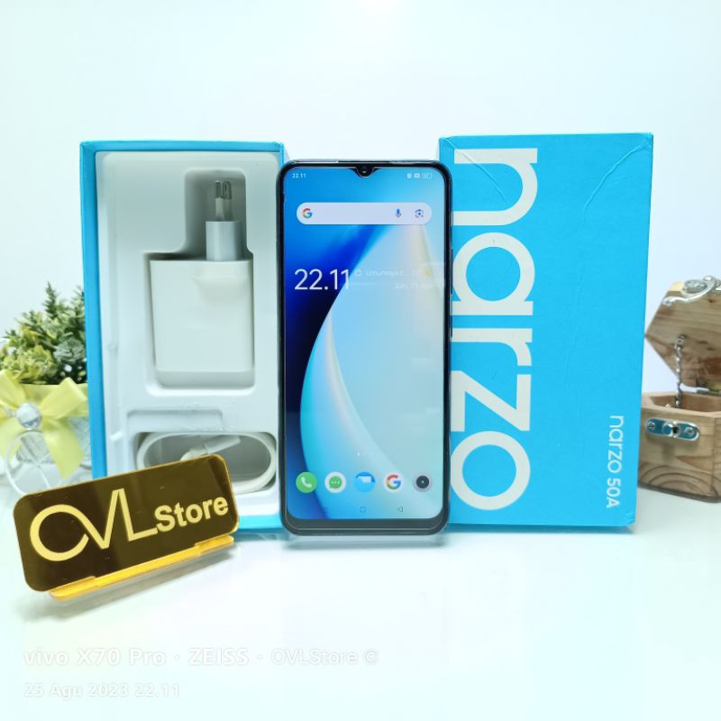 HP SECOND REALME NARZO 50A 4/64 RAM 4 GB MEMORI ROM 64GB PONSEL BEKAS 4/64GB