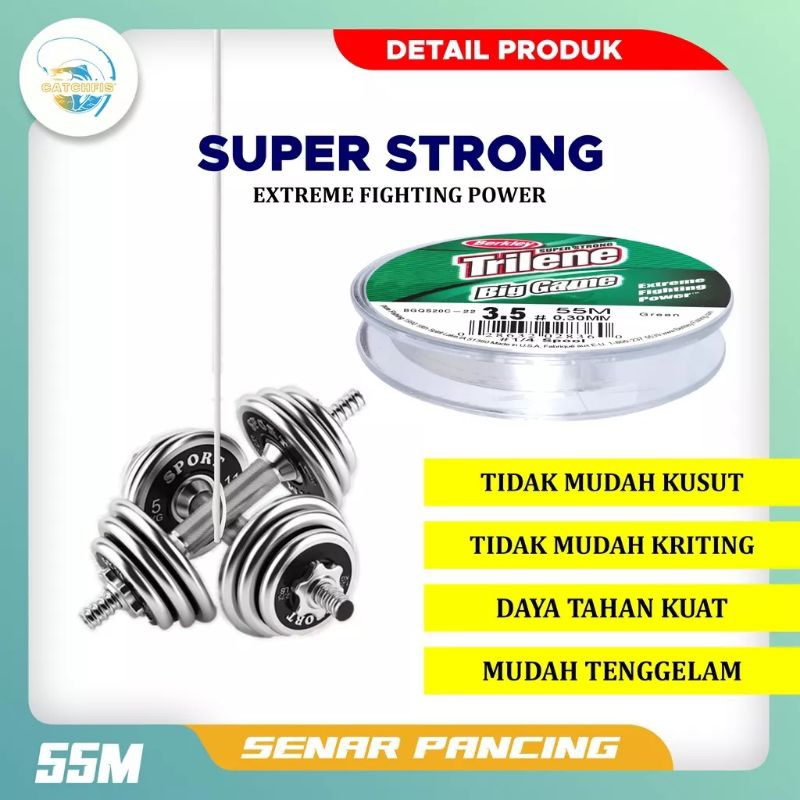 Senar pancing Trilene senar kuat anti kriting senar murah berkualitas
