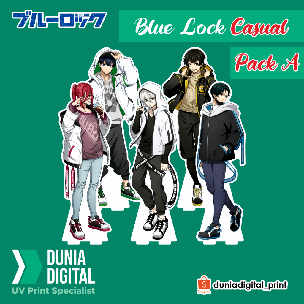 Blue Lock Casual Pack A Standee Akrilik | Seishiro Nagi Itoshi Rin Meguru Bachira Hyoma Chgiri Yoich