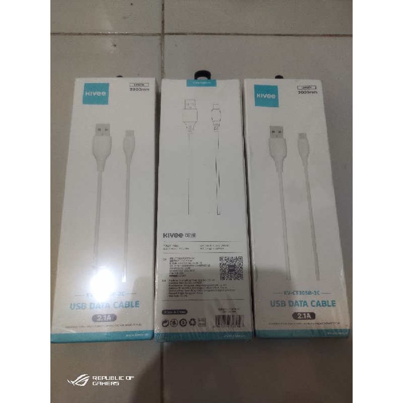 Kabel Data USB Kivee KV-CT305B-2C Type C 2.1A Cable Data
