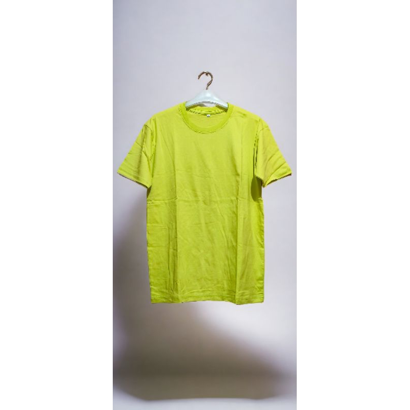 Kaos Polos Cotton Combed 30s 24s Hijau Stabilo