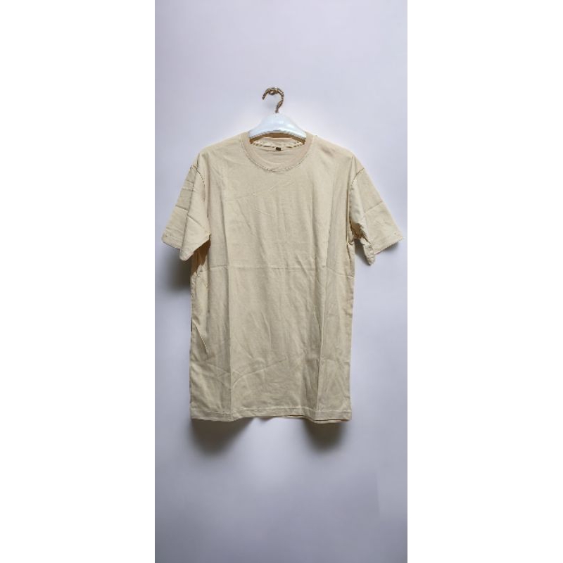 Kaos Polos Cotton Combed 30s 24s Couple Coklat susu