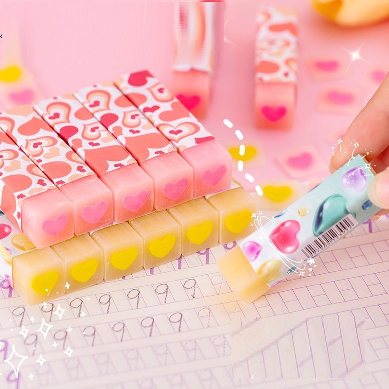 

Gannise 2pcs Penghapus Karet Transparan Bermotif Penhapus Pensil Bisa Dipotong GN-ST0483