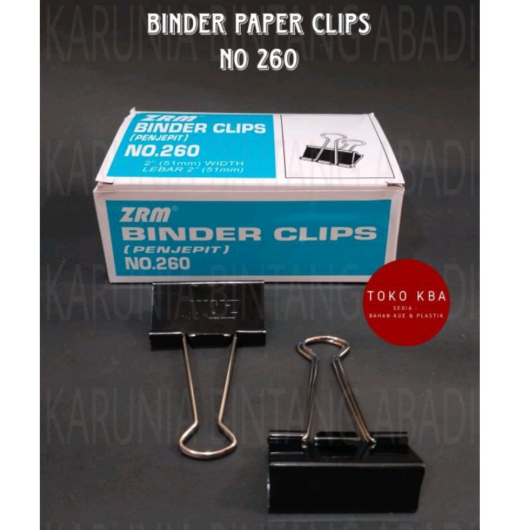 

Binder Kertas Paper Clips Penjepit ZRM No. 260 ( Satuan )