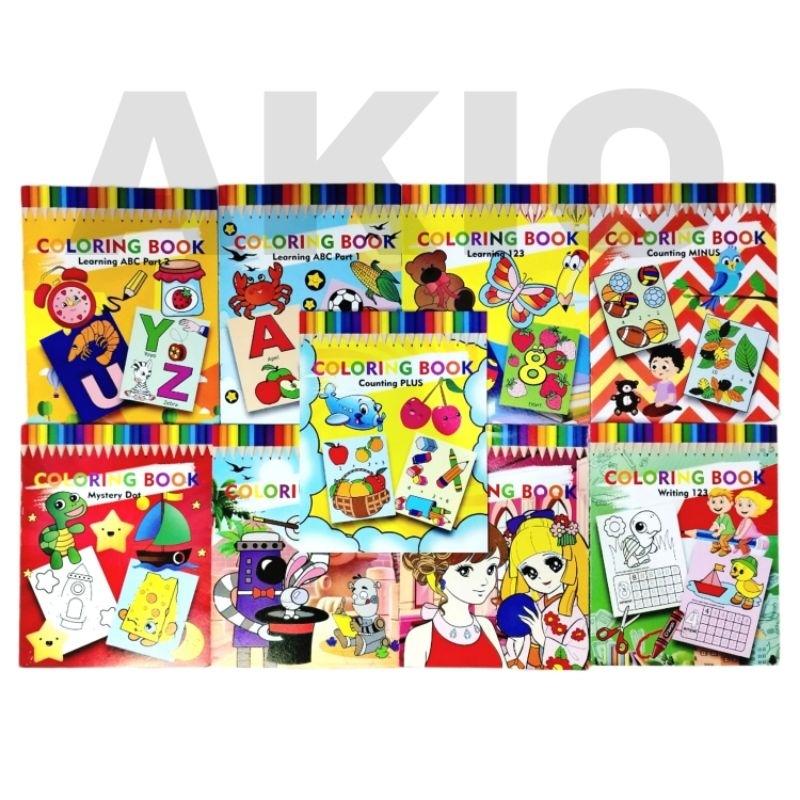 Buku Mewarnai Anak Paud TK SD 2 3 4 5 Tahun LENGKAP MURAH BOLEH PILIH IF-B9S Berhitung Tambah Kurang