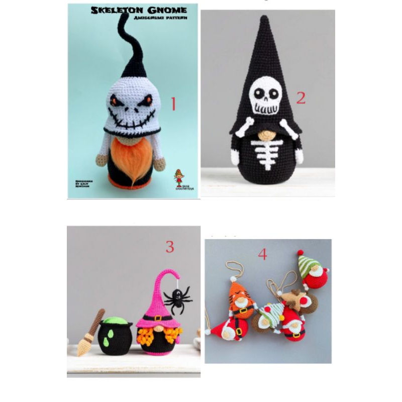 Pola boneka rajut gnome - Bukan boneka jadi