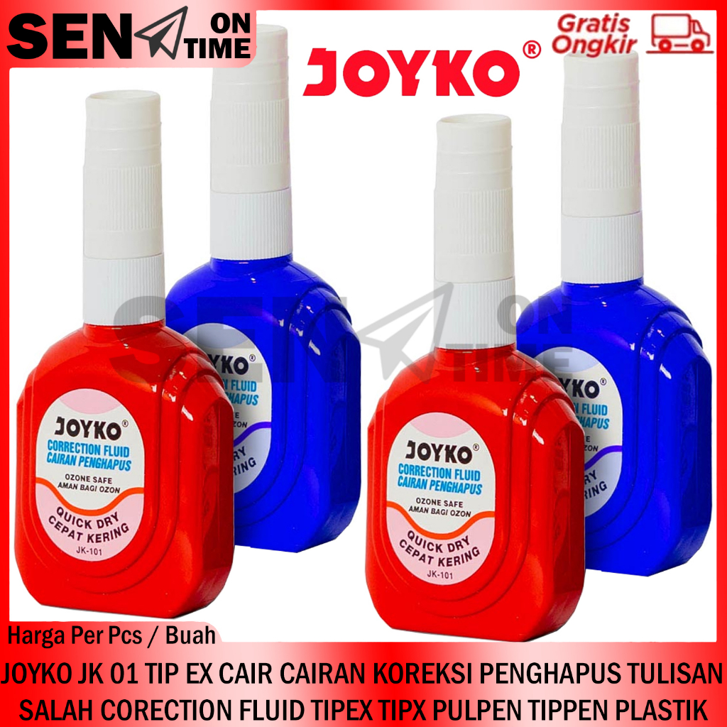 

TIPEX CAIR JOYKO JK 01 CORRECTION FLUID TIP EX X PEN JK01 JOIKO TIPP TIPX CAIRAN KOREKSI KERTAS TIPE TIPPEN UJUNG PLASTIK PELAPIS PLAPIS KESALAHAN TULIS PENA PULPEN BOLPEN BOLPOIN TINTA PUTIH TAMBAL SALAH KENKO LUQUID TAPE PAPER CAER PENGHAPUS HAPUS HAPUS