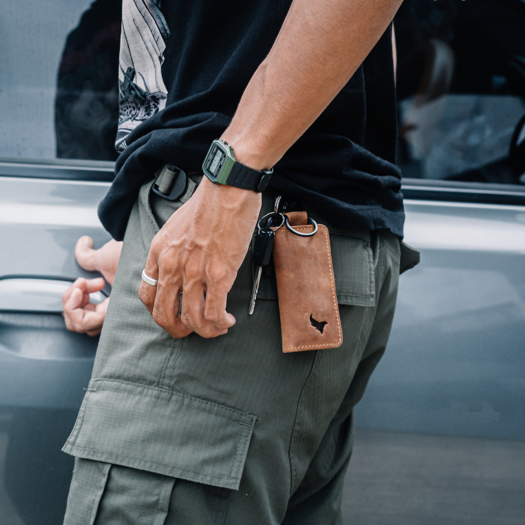 Gantungan Kunci Dompet STNK Kulit Sapi Crazy Horse Mobil Motor Vespa Keren Simple Minimalis Awet