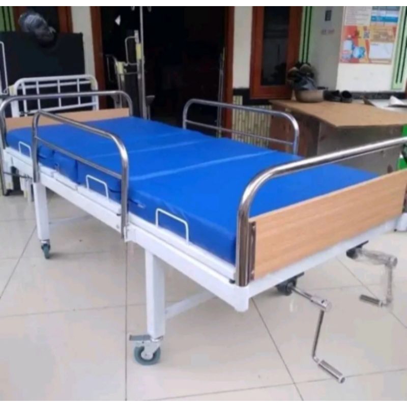 Bed pasien 2 crank polywood tempat tidur pasien
