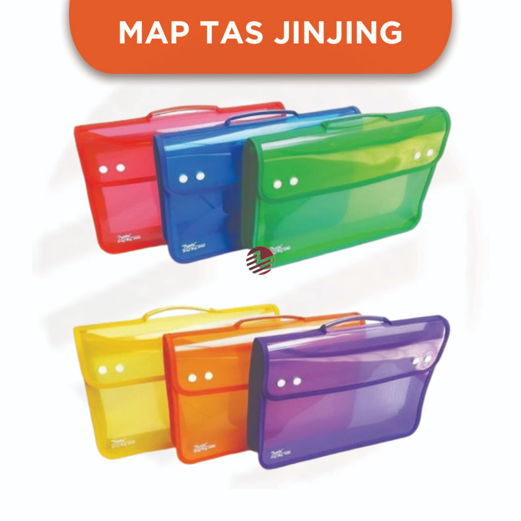 

Map Tas Jinjing Plastik Resleting + Kancing Topla