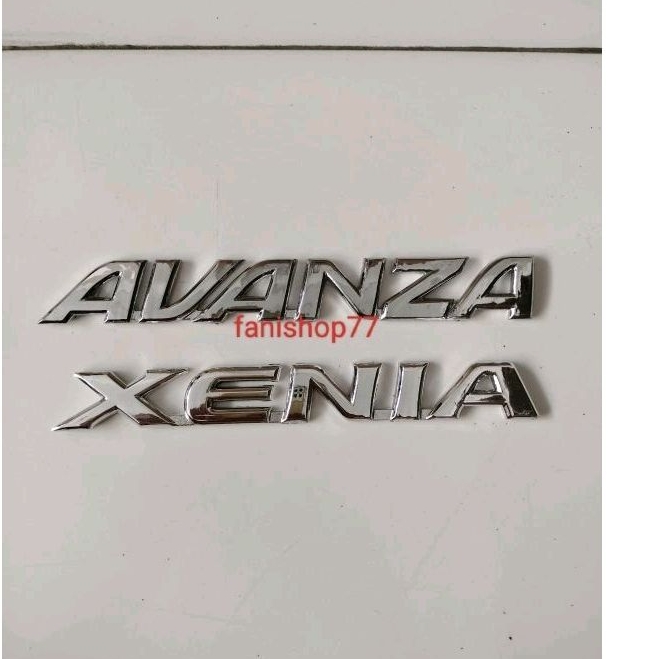 Emblem Logo stiker tulisan AVANZA / XENIA Timbul /1pc tempelan mobil