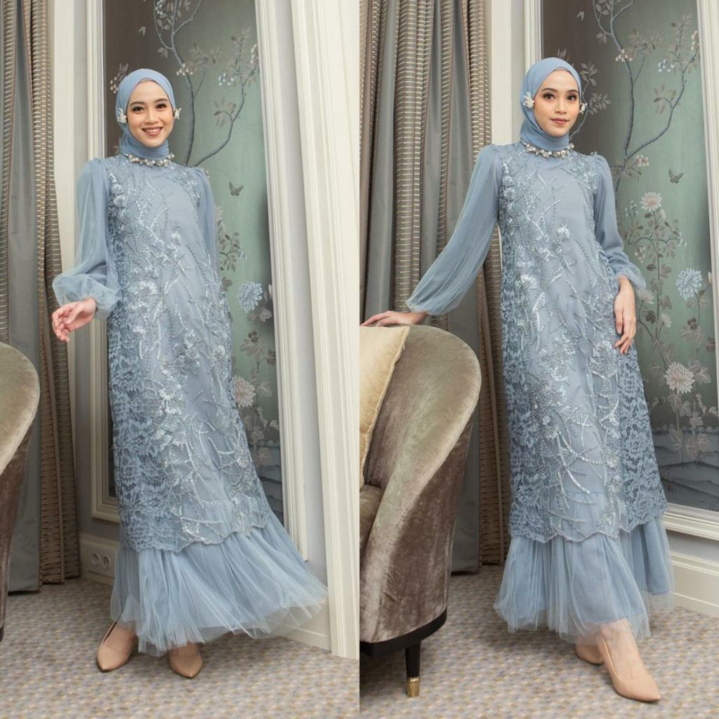 baju gamis wanita terbaru muslim 2023 model casual kondangan- FARIDA