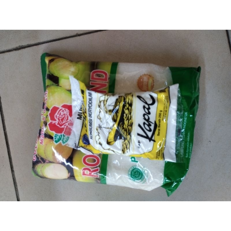 

gula rosebrand 1kg + garam kapal
