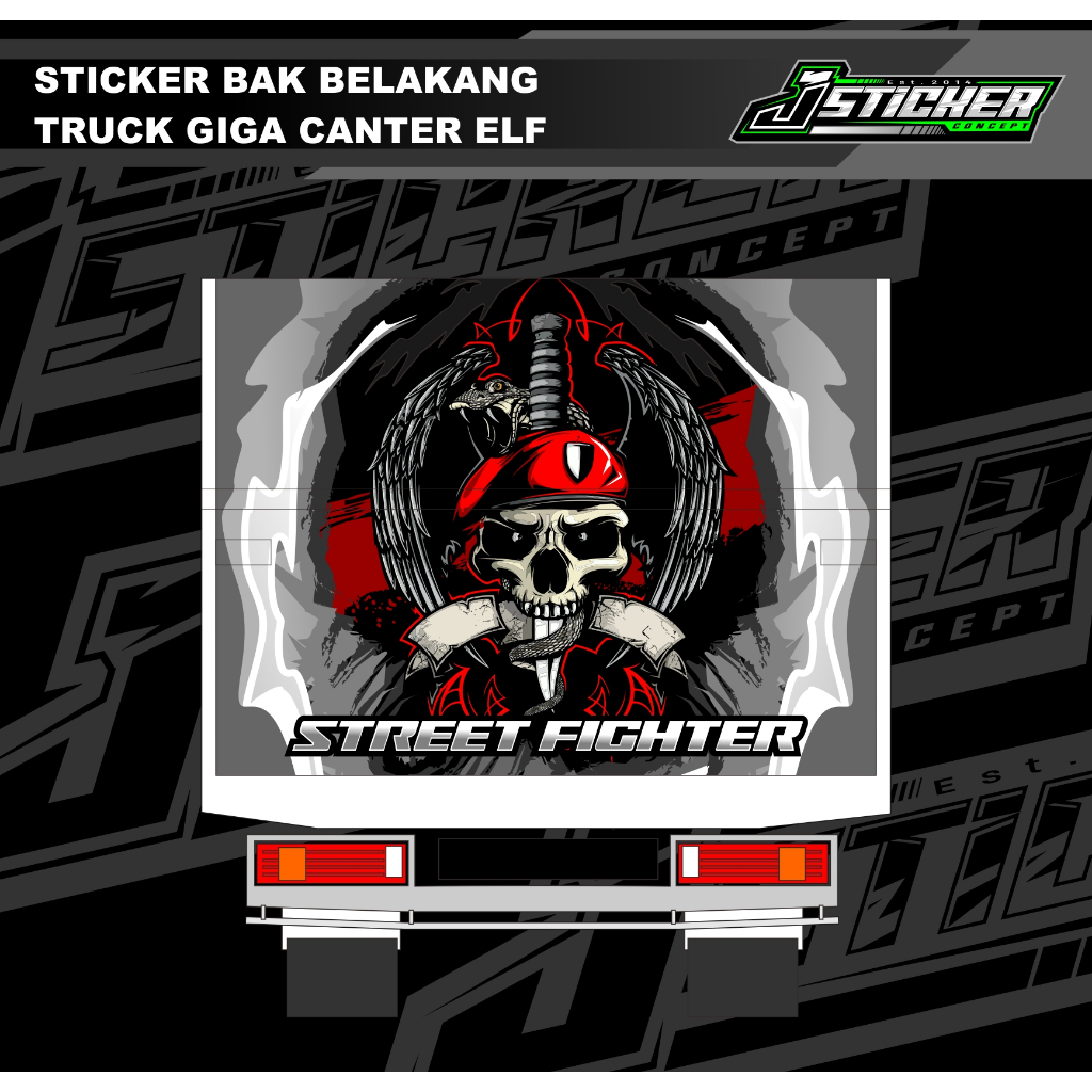 STIKER PRINTING BAK BELAKANG TRUK