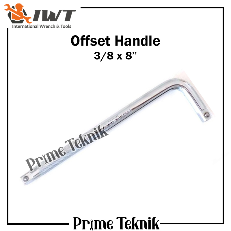 Offset Handle Gagang Sock L Stang Sok L 3/8 x 8" IWT 3/8" x 8 inch