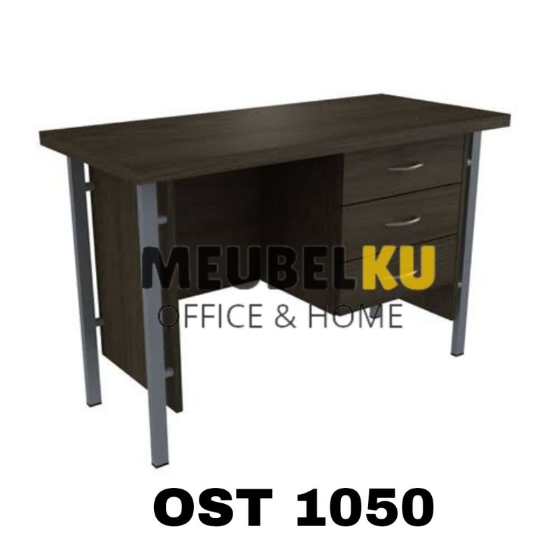 Meja Kantor Meja Tulis 100 cm Meja Kerja 1 meter Kaki besi