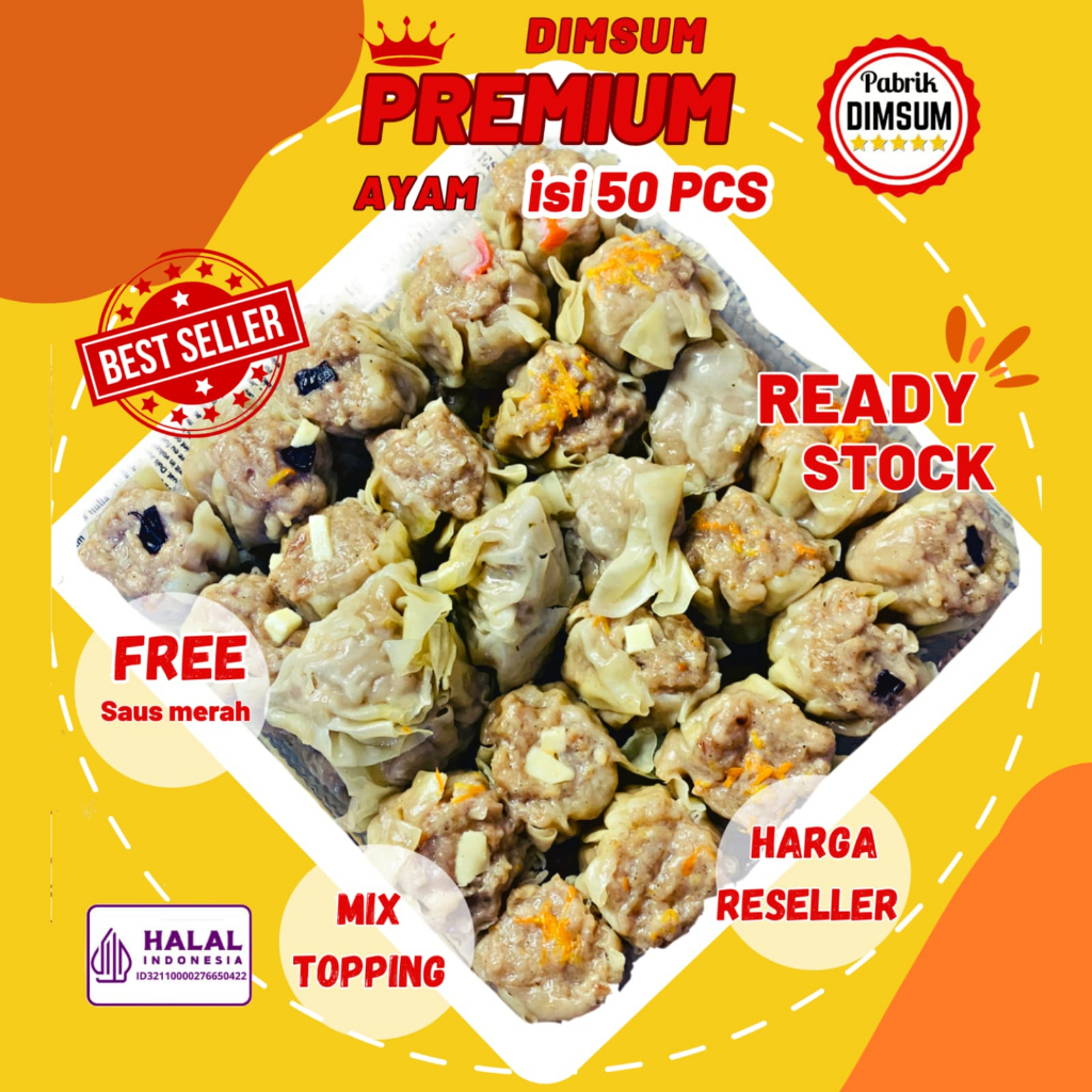 

Dimsum Halal isi 50 pcs Sudah Termasuk Saos PREMIUM