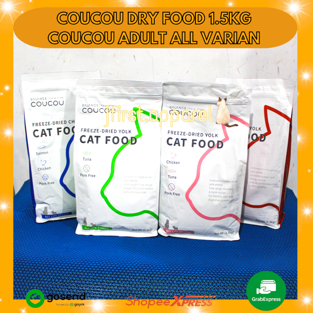 MAKANAN KUCING COUCOU ADULT DRY FOOD 1.5kg | Coucou Dry 1.5kg