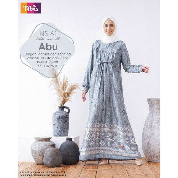 NIBRAS GAMIS WANITA MUSLIM NS 61/ GAMIS BUSUI/GAMIS TERBARU