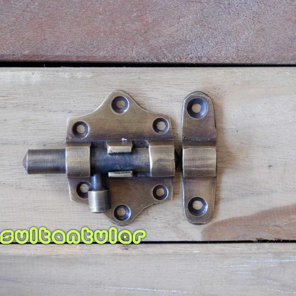 Kunci slot pintu rumah grendel slot kuningan antik