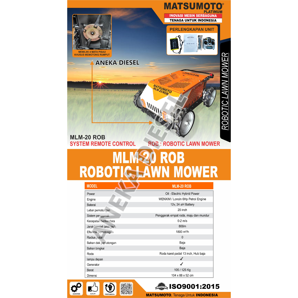 Mesin Potong Pemotong Rumput Robot MLM 20 ROB MATSUMOTO Lawn Winnower MATSUMOTO MLM 20 ROB Potong Ru
