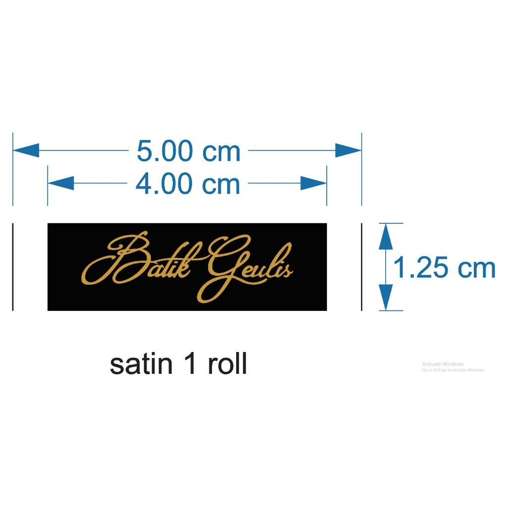 

label satin batik hitam