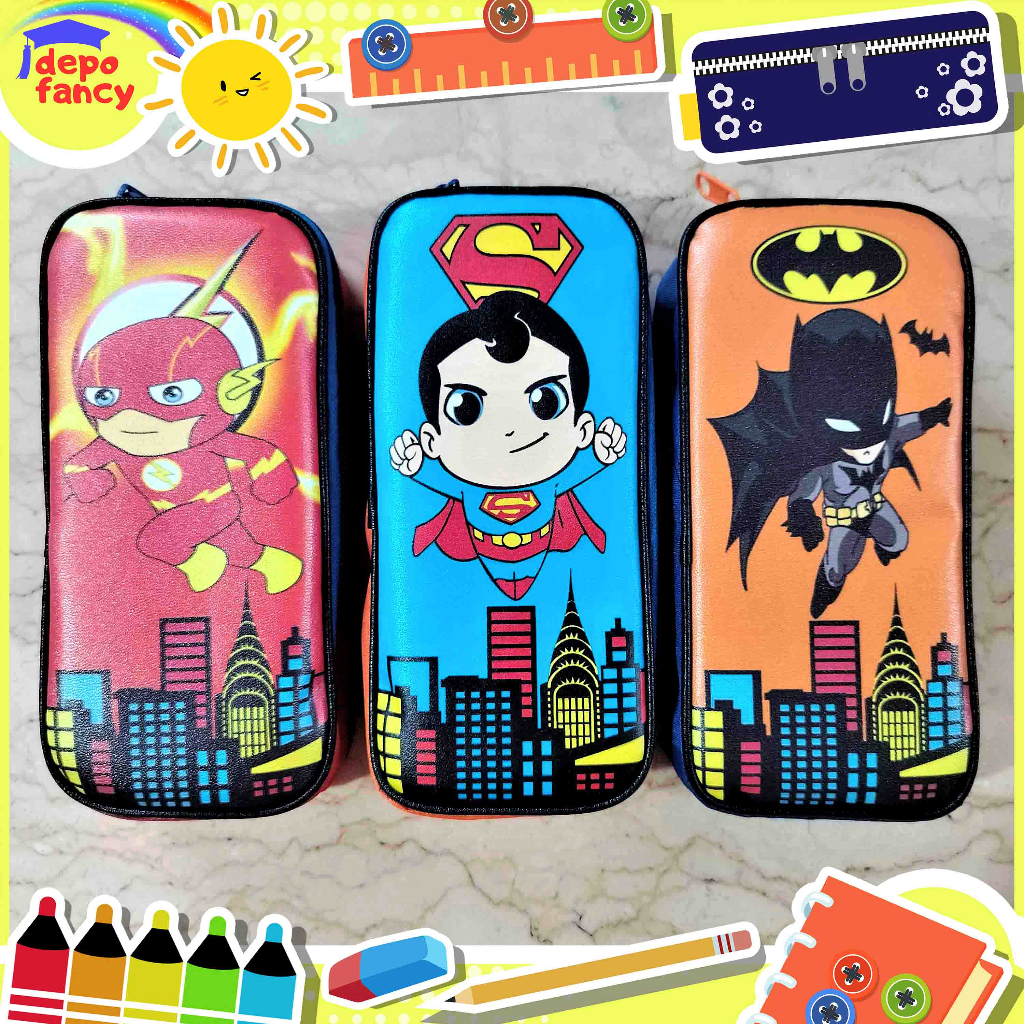 

Kotak Pensil Kain 1 Resleting Heroes DF774 / Tempat Pensil / Tepak Pensil / Boks Pensil / Box Pen / Pencil Case