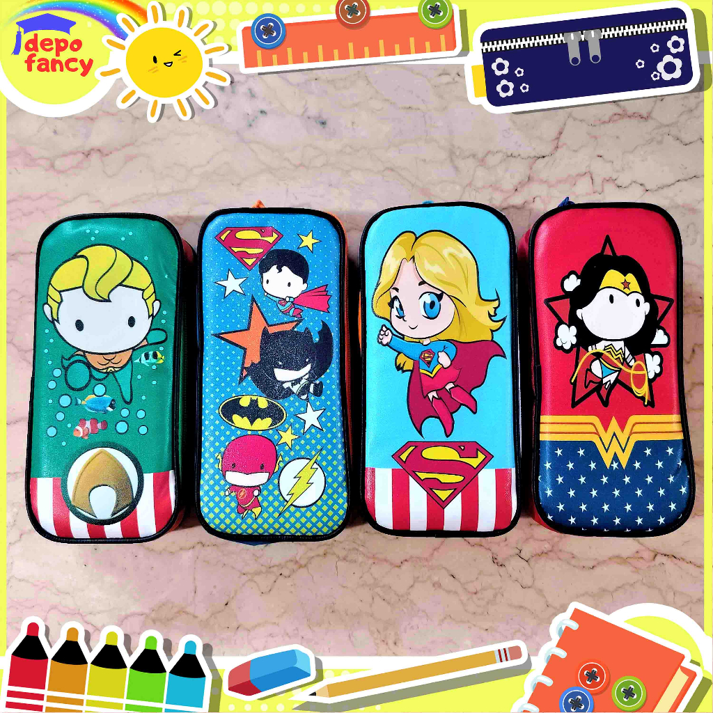 

Kotak Pensil Kain 1 Resleting Heroes DF775 / Tempat Pensil / Tepak Pensil / Boks Pensil / Box Pen / Pencil Case