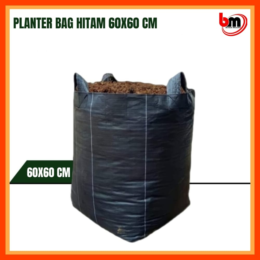 Planter Bag Hitam Ukuran 60x60