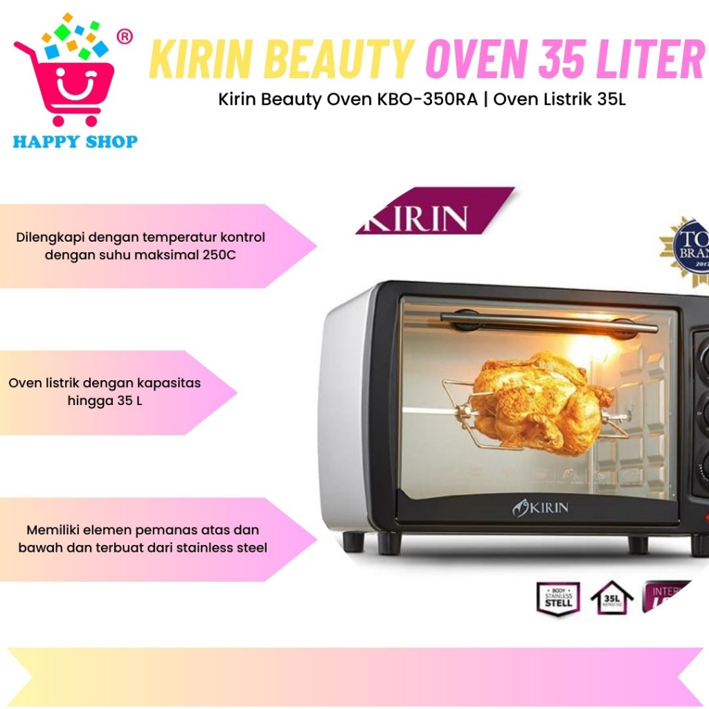 Kirin Beauty Oven KBO-350RA | Oven Listrik 35L
