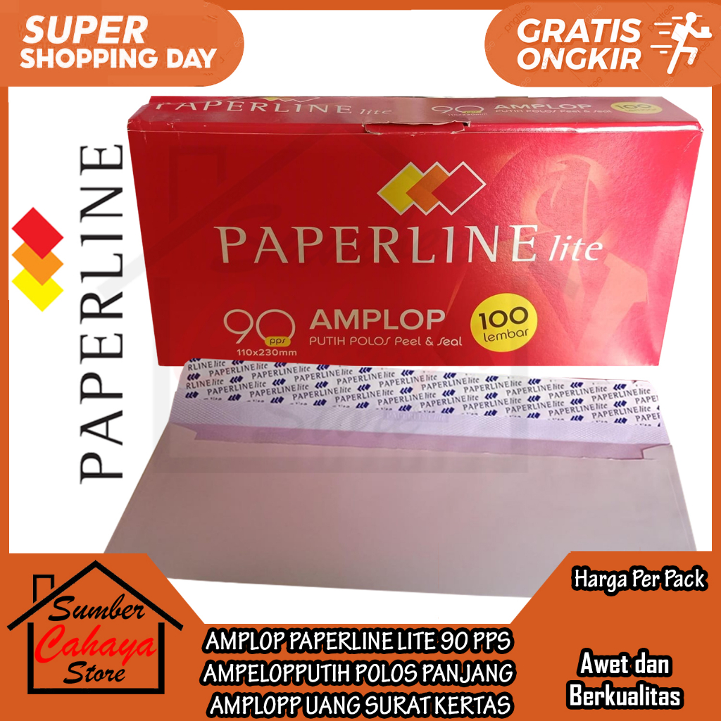 

AMPELOP UANG 1 KOTAK AMPLOP PAPERLINE LITE 90 PPS BUKLET PUTIH POLOS PANJANG + LEM PEREKAT UKURAN 110x230 mm PLAIN ENVELOPE AMPLOPP KONDANGAN SURAT BERKAS PENTING AMFLOP DOKUMEN PERLENGKAPAN SEKOLAH KANTOR ANGPAU ANGPAO AMFELOP