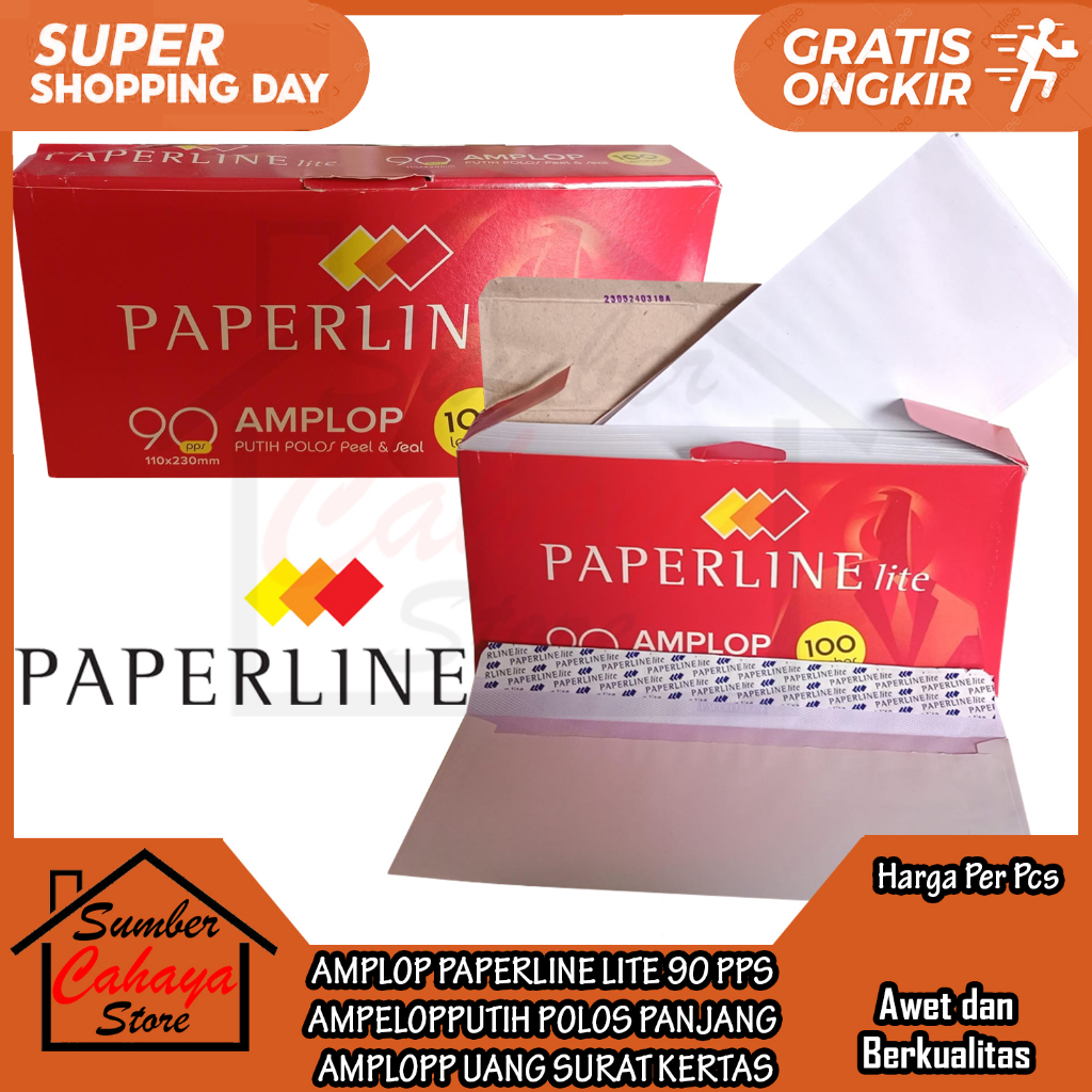 

AMPLOP UANG UKURAN 110x230 mm AMPELOP PAPERLINE LITE 90 PPS PER 1 PCS BUKLET PUTIH POLOS PANJANG + LEM PEREKAT PLAIN ENVELOPE AMPLOPP KONDANGAN SURAT BERKAS PENTING AMFLOP DOKUMEN PERLENGKAPAN SEKOLAH KANTOR ANGPAU ANGPAO AMFELOP