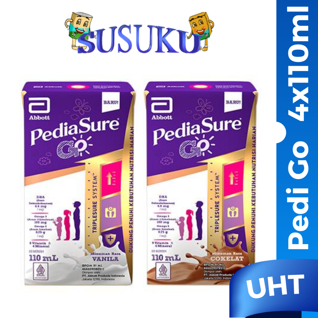 

PEDIASURE GO UHT Vanila /Cokelat 4x110ml