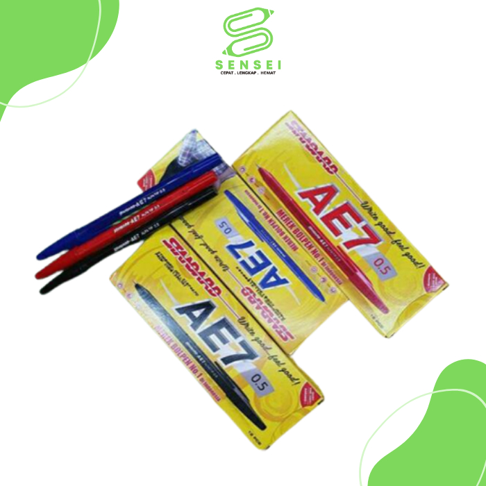 

1 Pcs Bolpoin Pen STANDARD AE7 Bolpoint Pulpen / Pena