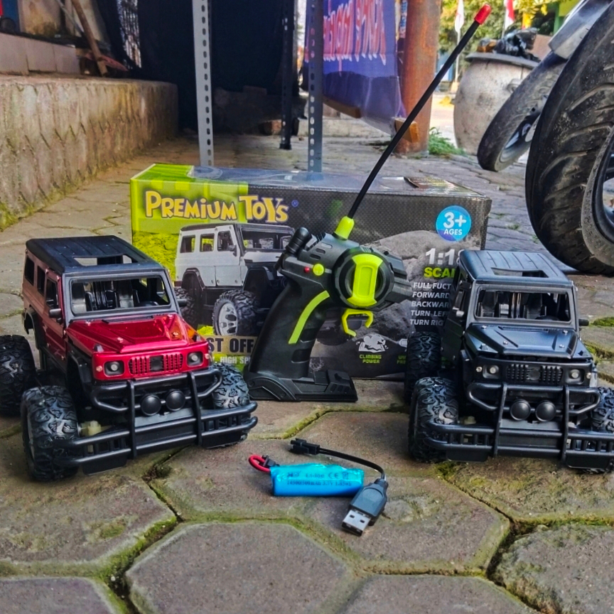 Mainan Mobil Metal Climbing Car 1:18 Remote Control PR 17616 | Mainan RC Bisa Buka Tutup Pintu Die C