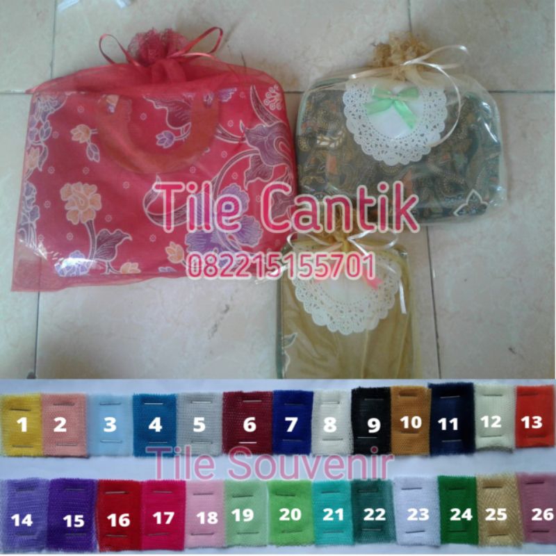 Tile Pouch / bungkus tile/ bungkus souvenir/ kemasan tile/ kemasan souvenir/ tilecantik