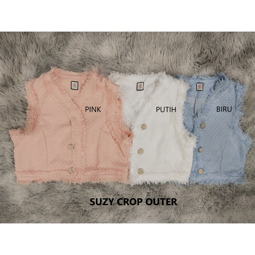CROP TOP WANITA ATASAN VEST CROP SUZIE CROP IMPORT BANGKOK THAILAND KOREAN STYLE