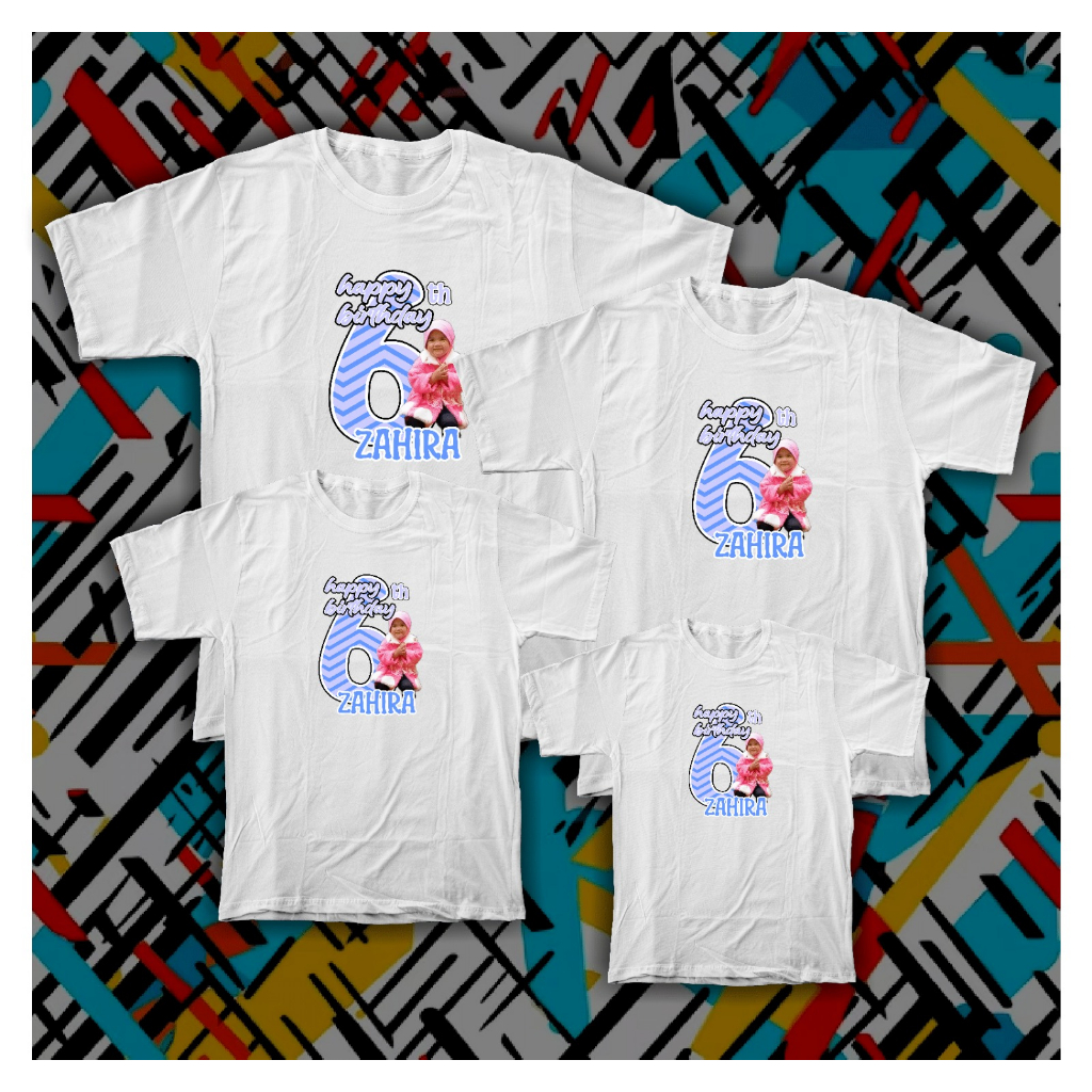 Kaos Foto Anak model ULTAH | Kaos Ulang Tahun Anak | Frame Ultah